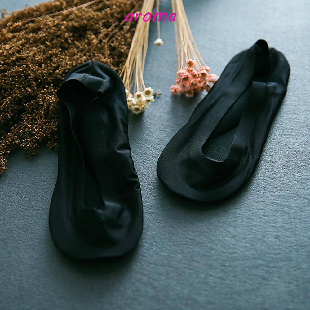 AROMA 1 Cặp Đế Lót Giày Mát Xa Chân Bằng Lụa Lạnh Có Đệm Gel 3D