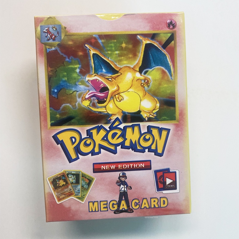 Bộ 54 pokemon thẻ vàng charizard thẻ trò chơi phiên bản tiếng Anhvàng quà tặng sinh nhật đồ chơi trẻ em