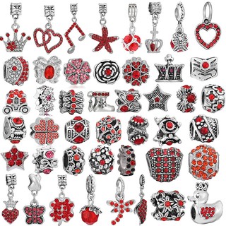 Hạt charm hình vương miện / trái tim đính pha lê thời trang cho nữ