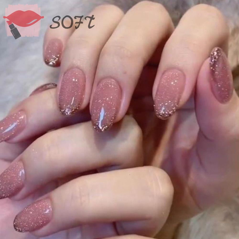 SOFTNESS Bộ 24 Móng Tay Giả Trang Trí Nghệ Thuật