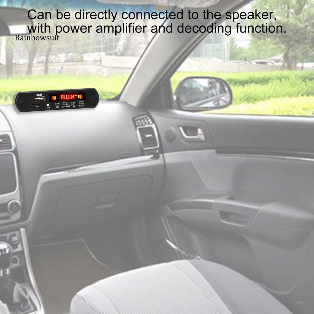 Mô Đun Giải Mã Máy MP3 12V 2x25W Bluetooth 5.0 Có Màn Hình Màu Cho Xe Hơi