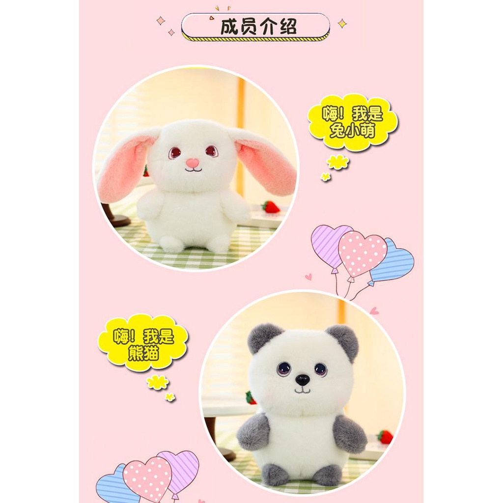 Thú Nhồi Bông Hình Heo / Thỏ Trắng Dễ Thương