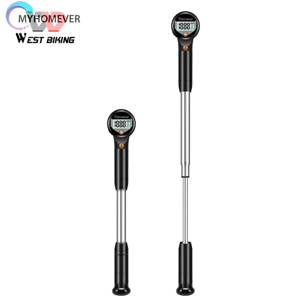 Ống Bơm Xe Đạp Áp Suất Cao 320PSI Có Đồng Hồ Đo Kỹ Thuật Số