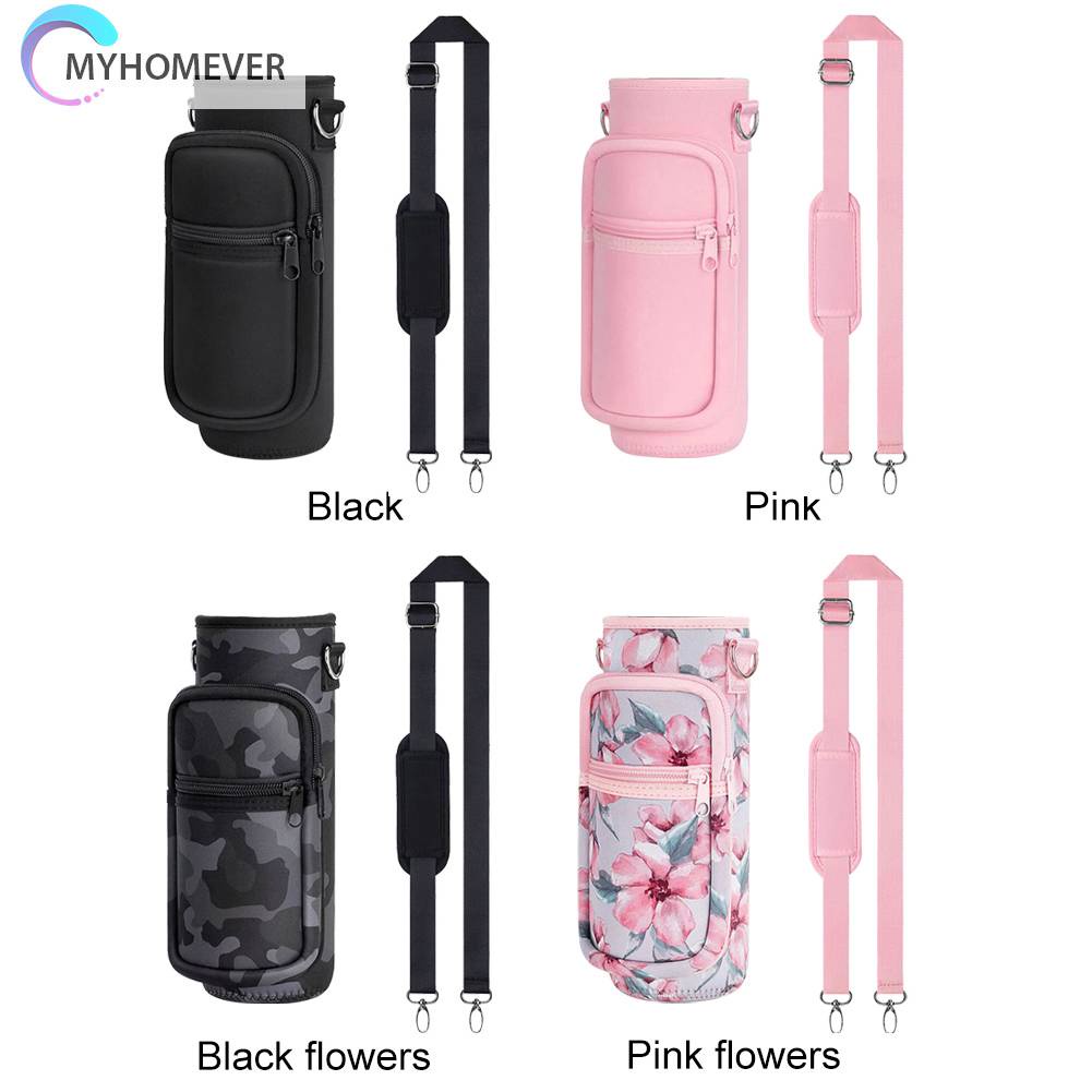 Túi Đựng Bình Nước 1000ML Bằng Cao Su Tổng Hợp Có Dây Đeo Vai Điều Chỉnh Đ