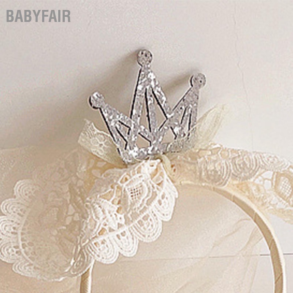 Babyfair Mạng che mặt cô gái Vương miện dễ thương Tinh tế Thoải mái Nhẹ chống phai Khăn trẻ em cho tiệc cưới