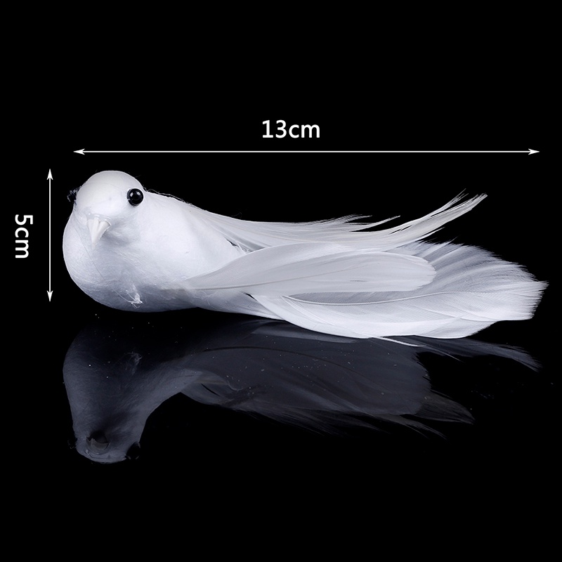 Set 2 Chú Chim Nhân Tạo Gắn Lông Vũ Trang Trí Thời Trang ifashion365