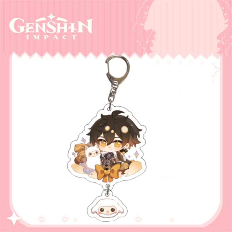Móc Khóa Acrylic Hình Nhân Vật Game Genshin Va Chạm Shogun Yae Miko Xiao Venti Zhongli Dễ Thương Cho Nam Và Nữ