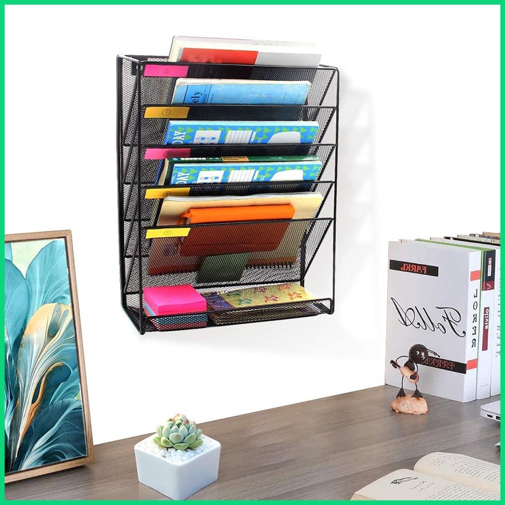Giá Đỡ Tài Liệu 5 Ngăn Gắn Tường Khổ A4 Jawvn Tiện Dụng