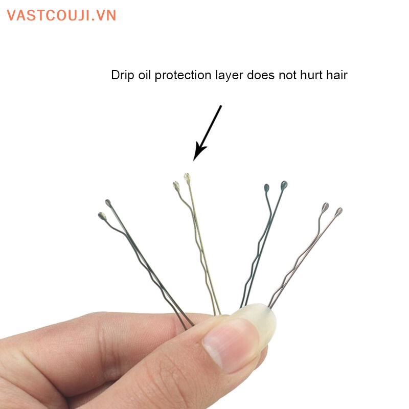 Set 50 Kẹp Tăm Chữ U Màu Vàng Tạo Kiểu Tóc Thời Trang Cho Nữ
