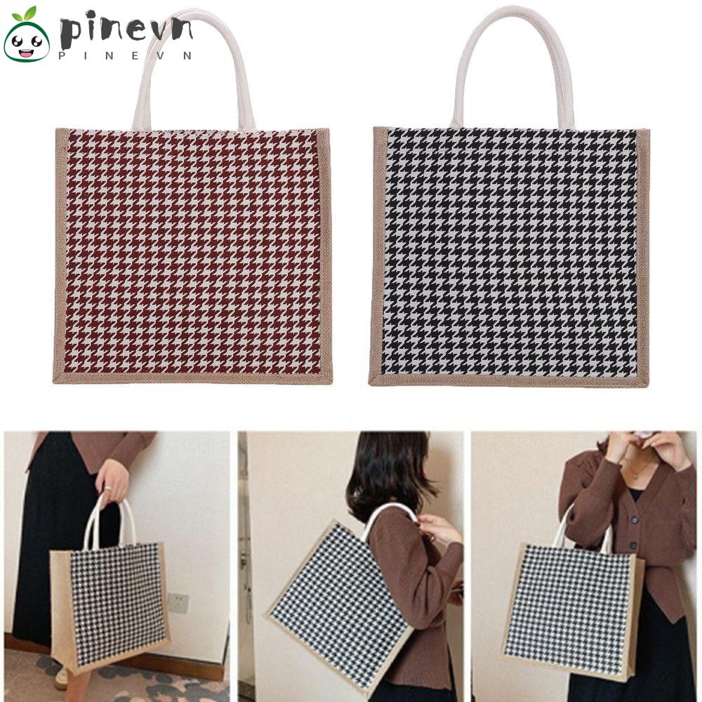 PINEVN Túi Xách Vải Bố Ngăn Chứa Rộng Thời Trang