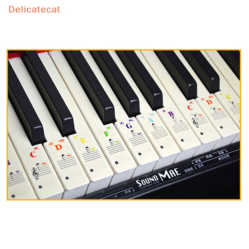 Bộ Sticker Dán Phím Đàn Piano Trong Suốt Nhiều Màu Sắc Dành Cho Trẻ Em
