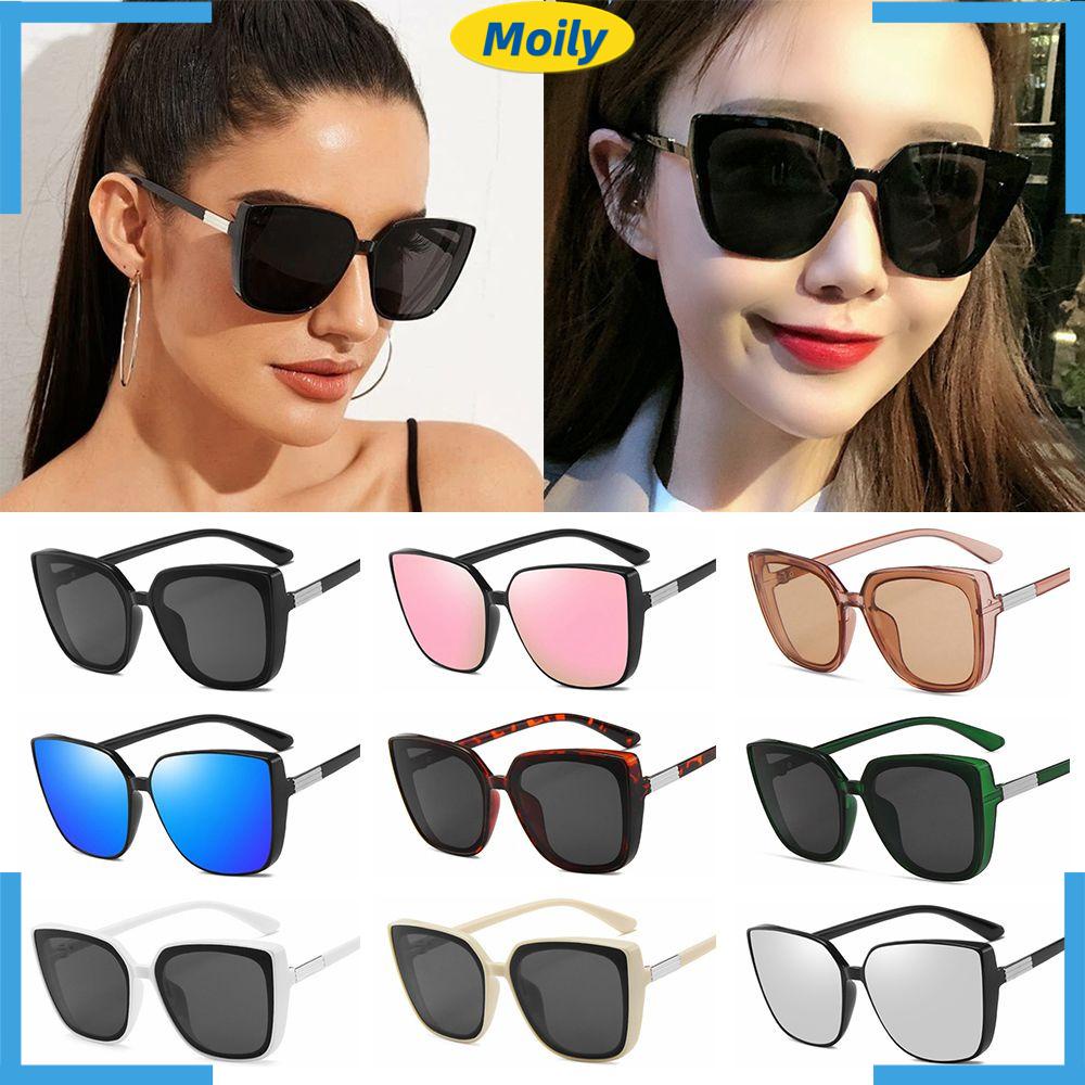 MOILYVN Kính Râm Oversized Gọng Lớn Phong Cách Retro Cho Nữ