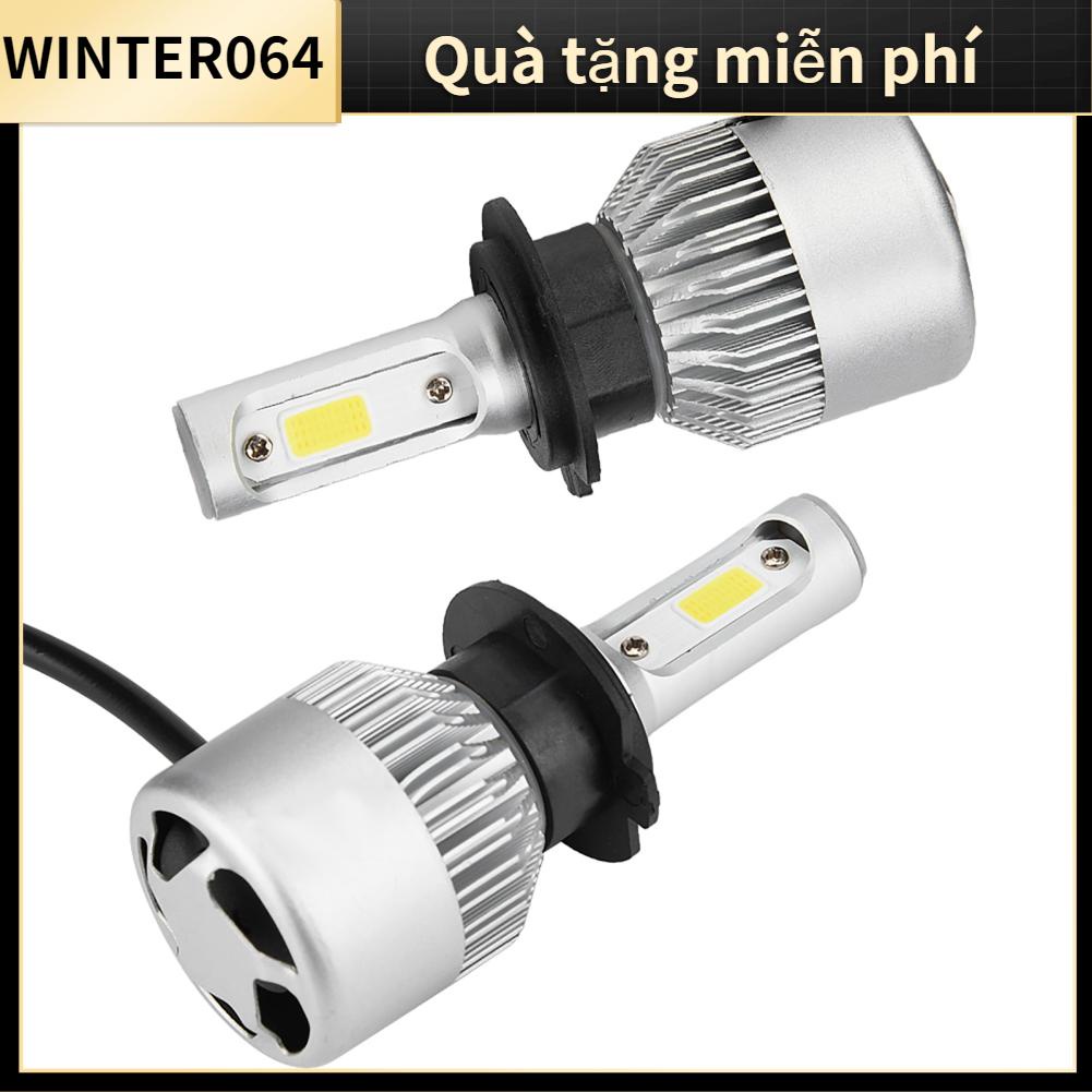 Winter064 Cặp H7 LED 36W 8000LM Đèn pha ô tô Hi/Lo Beam Auto Bulbs 6000K (Bạc)
