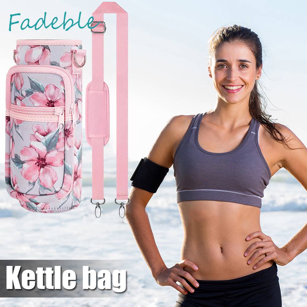 Túi Đựng Bình Nước 1000ML Bằng Cao Su Tổng Hợp Có Dây Đeo Vai Điều Chỉnh Đ