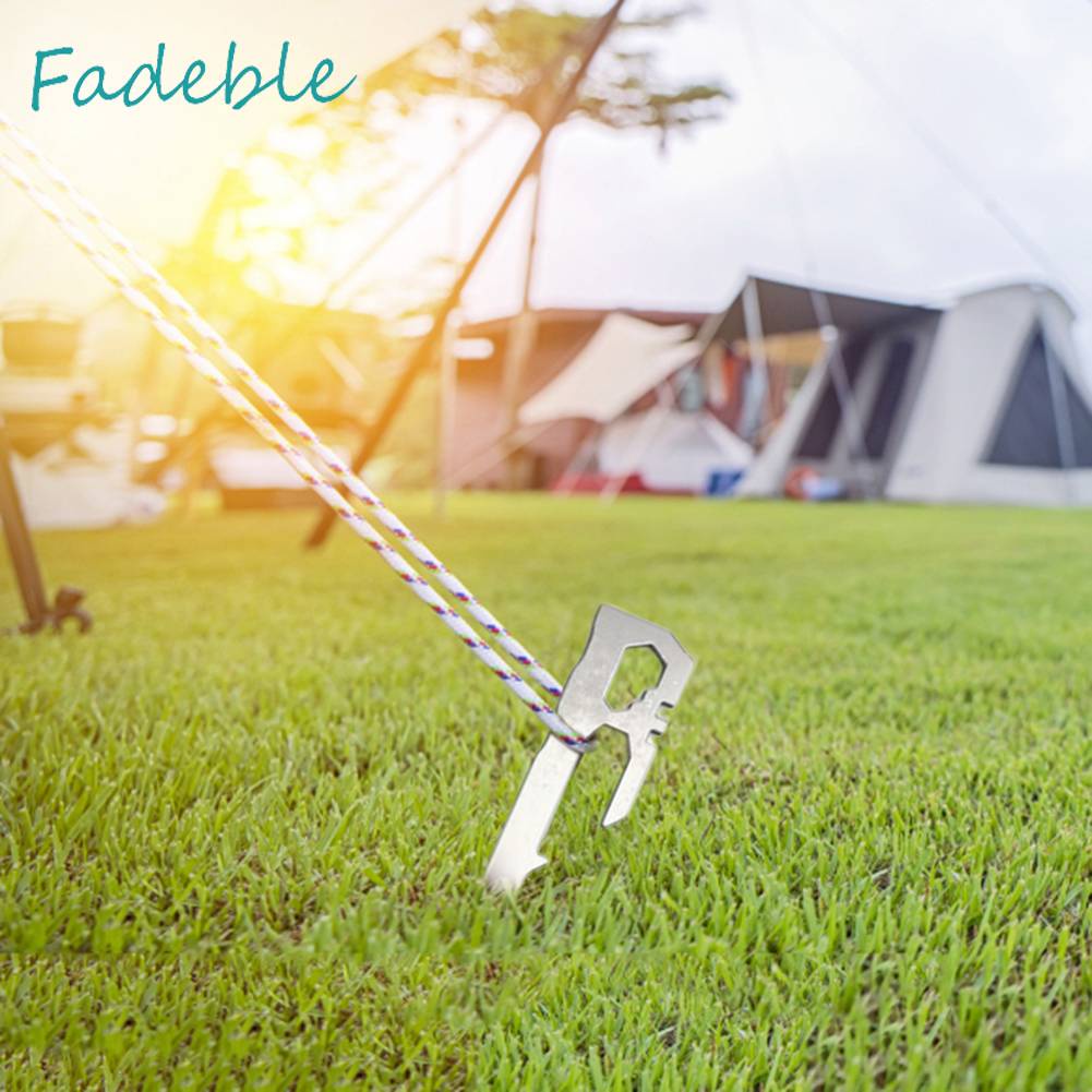 Set 6 Cọc Dựng Lều Bằng Thép Không Gỉ 28cm