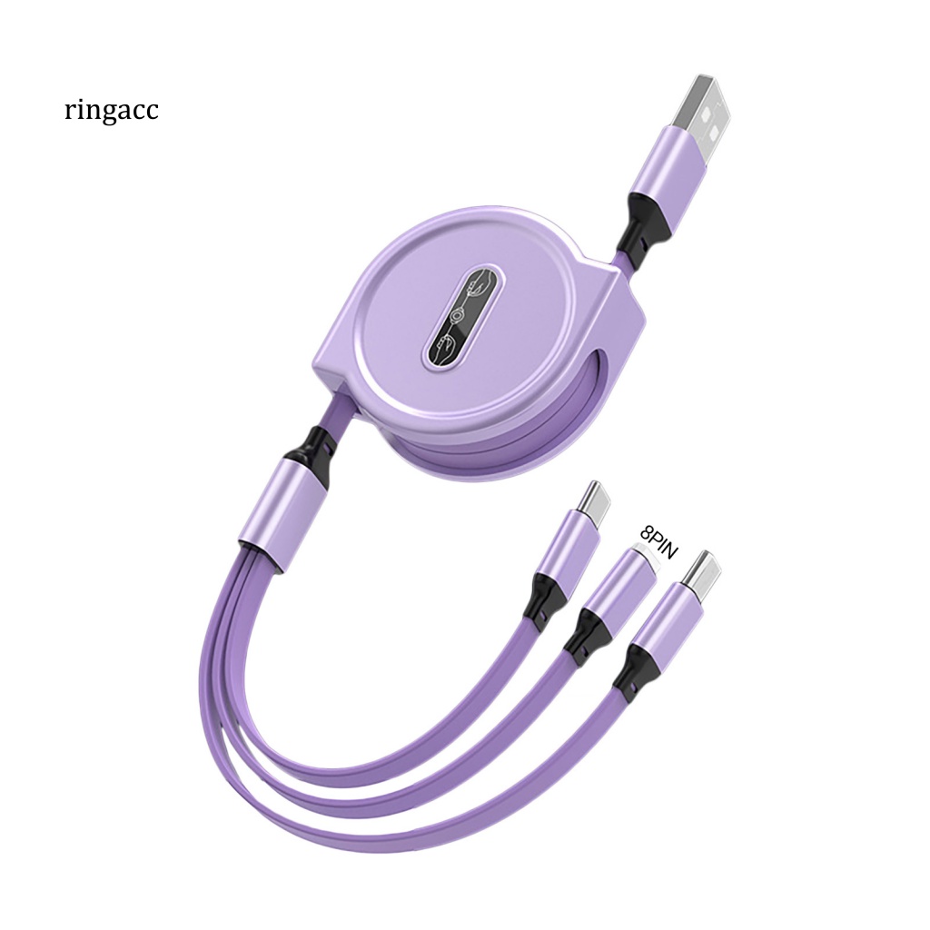 Dây Cáp Sạc Đồng Bộ Dữ Liệu USB / Type-C Đa Năng 3 Trong 1 8Pin