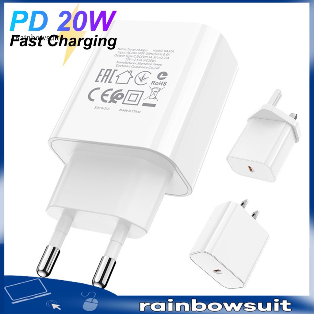 Cục Sạc Nhanh Đầu Ra Type-C Chống Cháy Nổ Cho Máy Tính Bảng PD20W