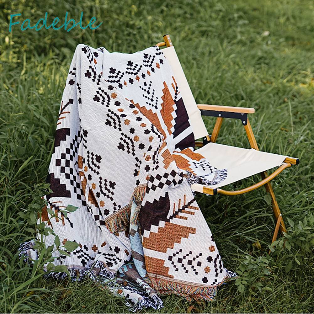 Thảm Trải Sofa Chống Ẩm Họa Tiết Thổ Cẩm Phong Cách Bohemian