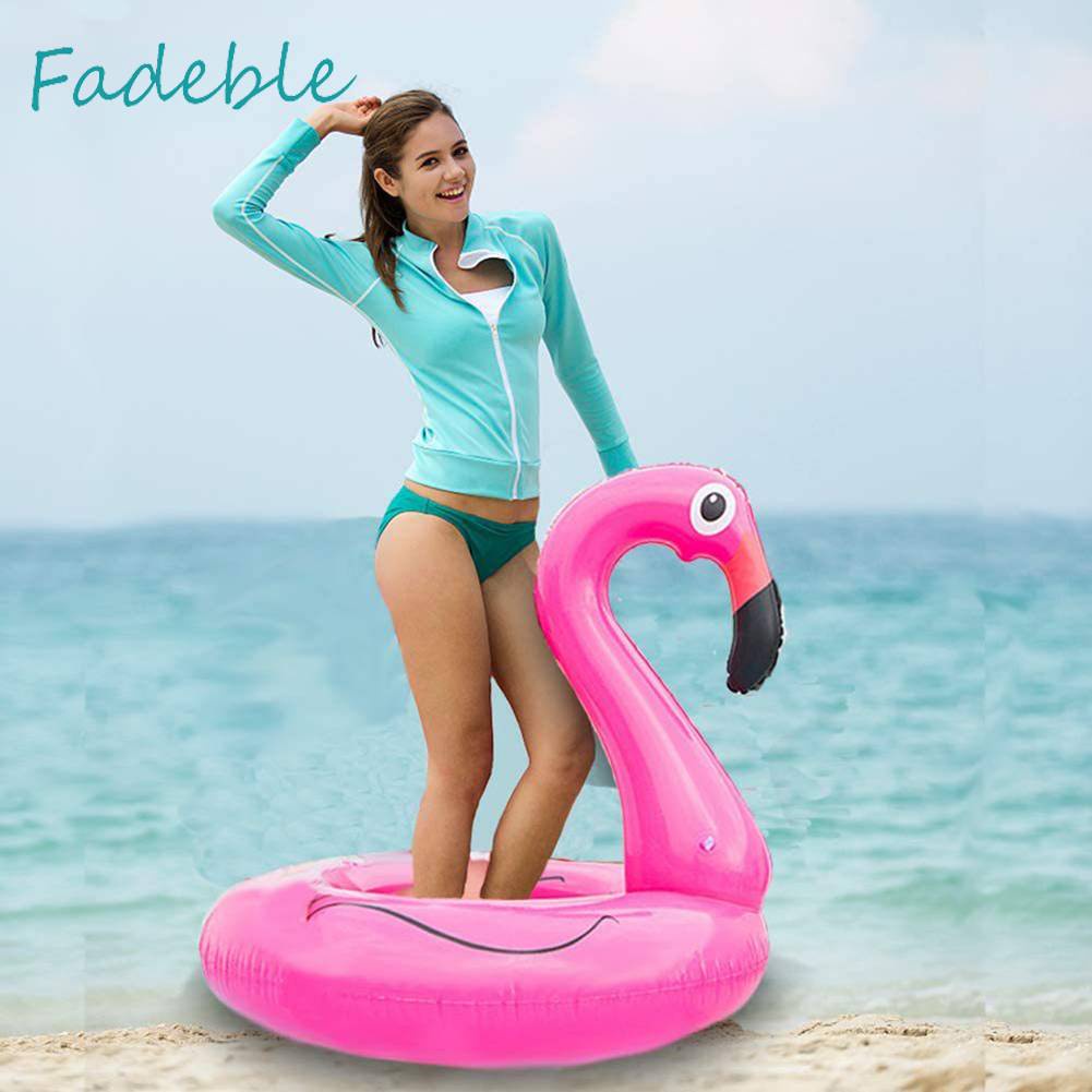 Phao Bơi Hình Tròn Bằng PVC Mềm Mại Hình Chú Chim Màu Hồng Có Thể Tái Sử Dụng Cho Bữ