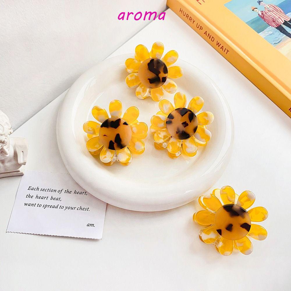 AROMA Kẹp Tóc Hình Hoa Cúc Phong Cách Retro Thời Trang Cho Nữ