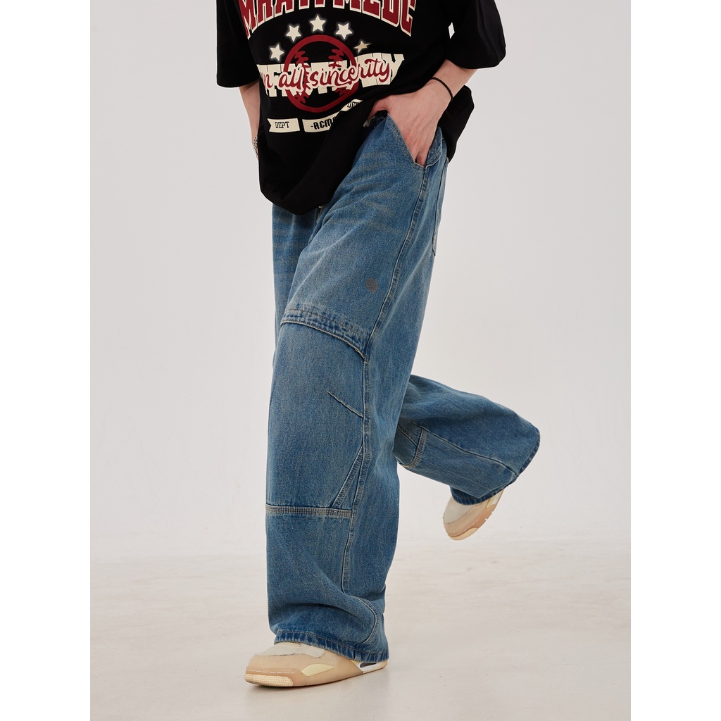 Quần Jean Dài Dáng Rộng Thiết Kế Đơn Giản Thời Trang Xuân Hè Cá Tính Cho Nam