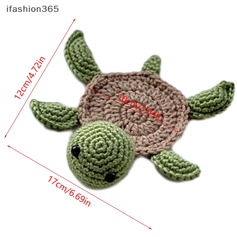 [ifashion365] Đế Lót Cốc Dệt Kim Hình Rùa Dễ Thương Lót Tách Trà Cho Tiệc Halloween