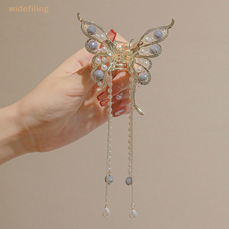 Kẹp Tóc Cá Mập Đính Ngọc Trai Và Pha Lê Thời Trang Hàn Quốc Cho Nữ