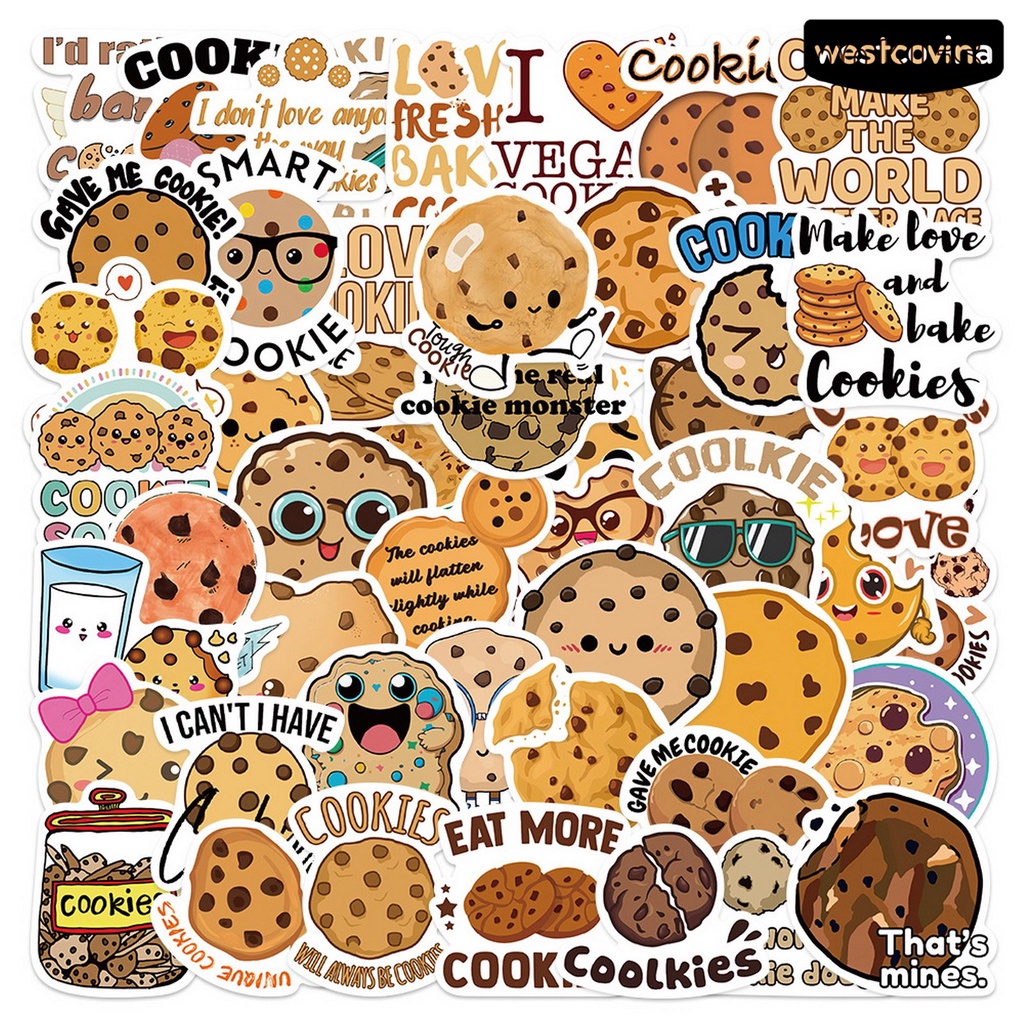 [WSTN]✎Bộ 50 Miếng Dán Hoạt Hình Chống Thấm Nước Siêu Bền Trang Trí Sổ Tay / Điện Thoại / Laptop