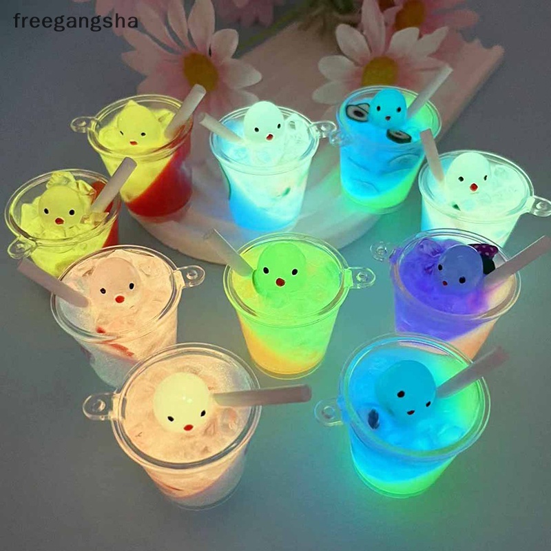 1 Ly Nước Ép Trái Cây / Trứng Trái Cây Mini Bằng Nhựa Resin Dạ Quang Cho Nhà Búp Bê 1: 6