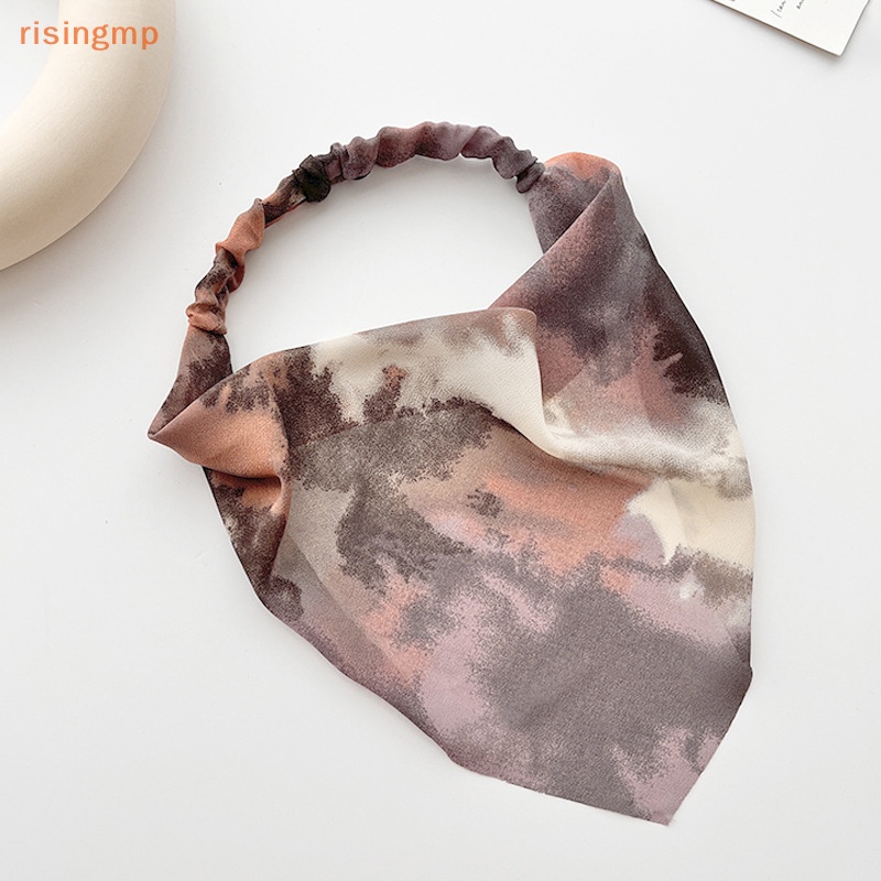Khăn Bandana Mỏng Màu Nhuộm Hình Tam Giác Thời Trang Mùa Hè Cho Nữ