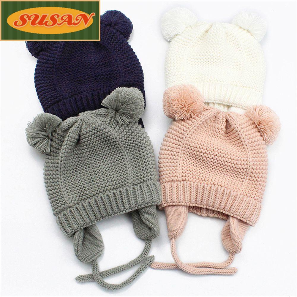 SUSANS Mũ Trùm Đầu Giữ Ấm Tai Dễ Thương Cho Bé Gái