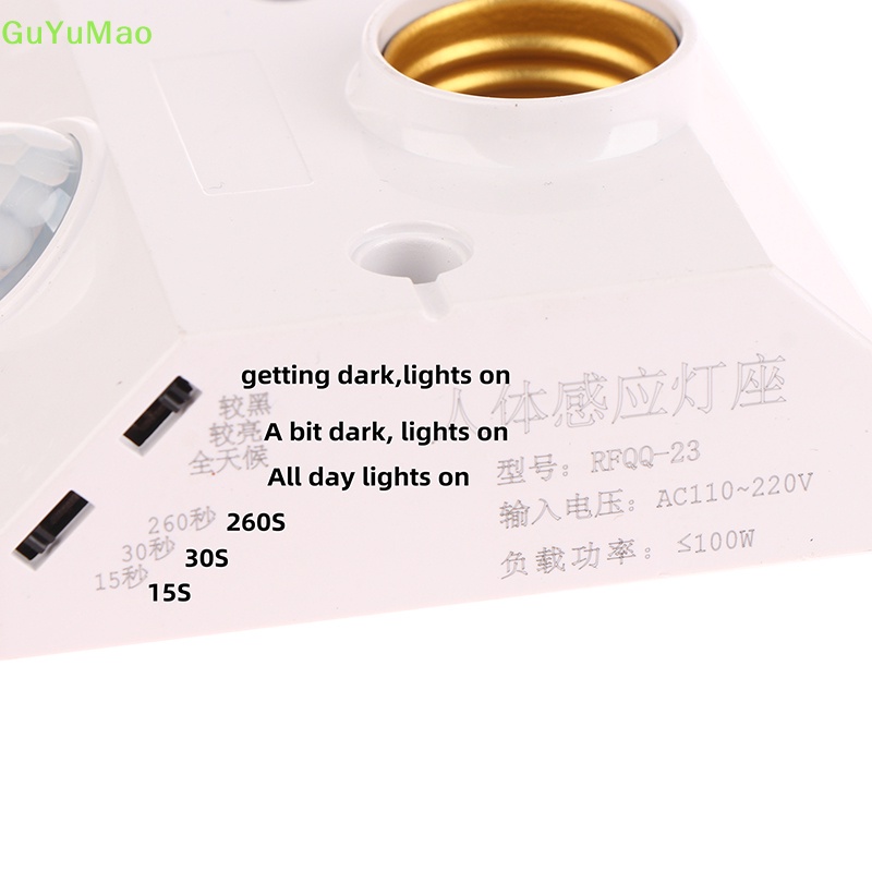 Đuôi Đèn LED Thông Minh 220V E27 Cảm Biến Chuyển Động Cơ Thể Người Có Công Tắc