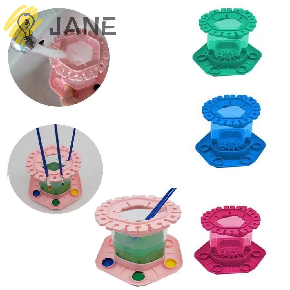 JANE Xô Silicone Đựng Cọ Vẽ Màu Nước Có Thể Thu Gọn Tiện Dụng