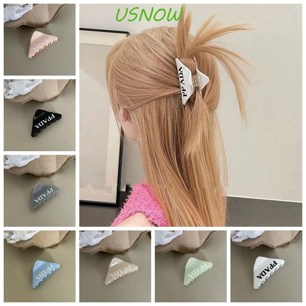 USNOW Kẹp Tóc Càng Cua Lớn Hình Tam Giác Axit Acetic Ngọt Ngào Cho Nữ