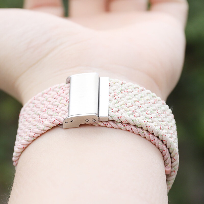 SAMSUNG Dây Nylon Bện 22mm 20mm Tùy Chỉnh Kích Thước 4 / 5 40mm 44mm 5 pro 45mm Galaxy 4 Classic 42mm 46mm