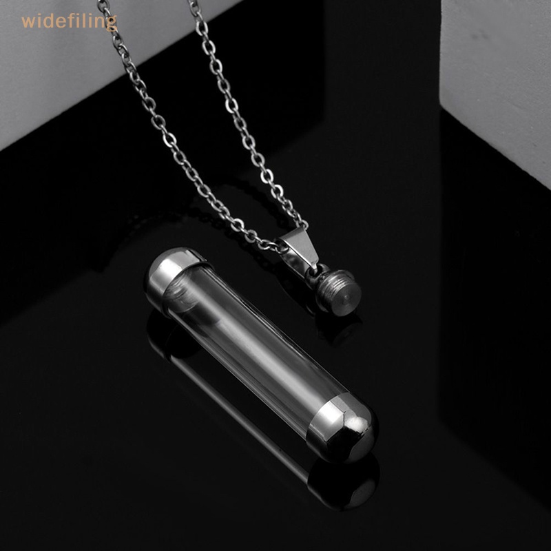 Vòng cổ Mặt Lọ Điều Ước Bằng Thủy Tinh Trong Suốt Nắp Vặn Có Thể Mở Ra