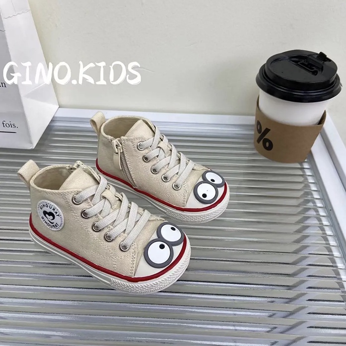 Giày Vải Canvas Đế Mềm Cột Dây Dễ Thương Cho Bé Gái