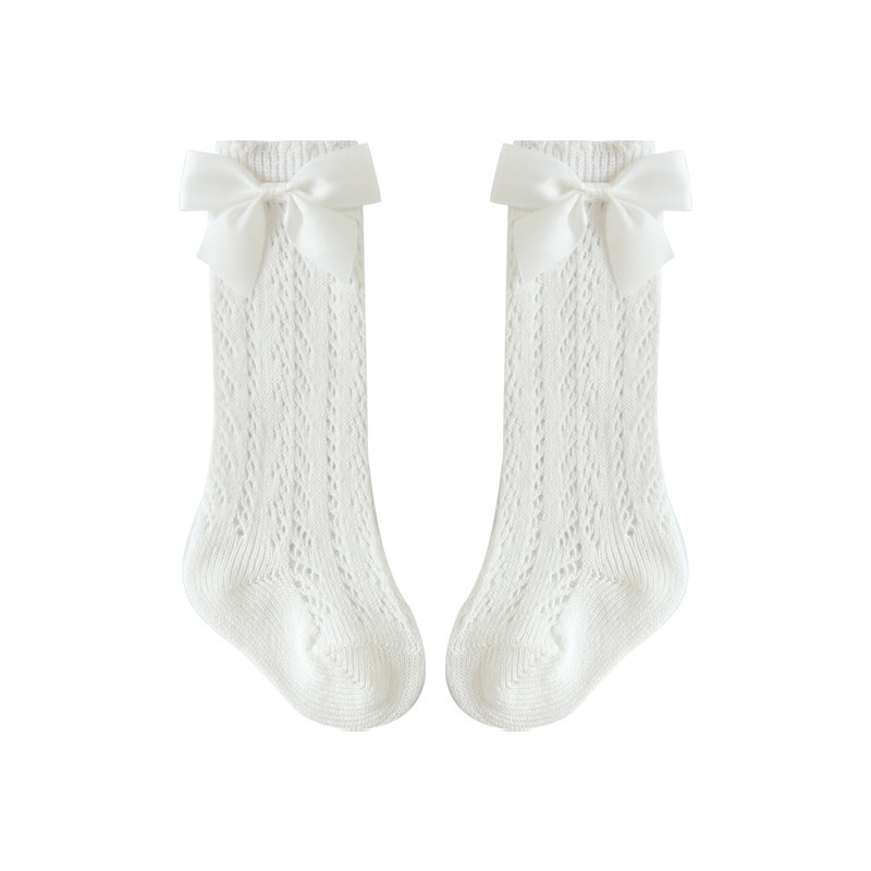 Đôi Tất Lưới Đính Nơ Xinh Xắn Cho Bé Gái