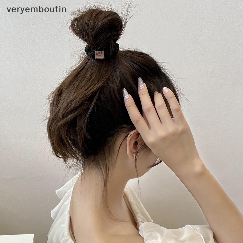 Bộ 5 Dây Buộc Tóc Cao Su Co Giãn Phong Cách Hàn Quốc Cho Nữ