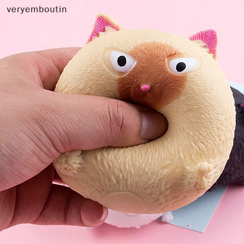 Đồ Chơi Nắn Bóp Đàn Hồi Giảm Stress Hình Mèo Hoạt Hình