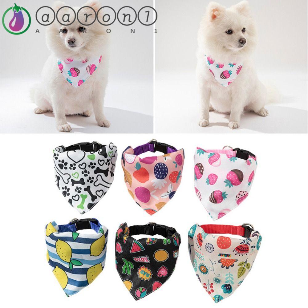 AARON1 Yếm Ăn Bằng Polyester Thoáng Khí Có Thể Điều Chỉnh Dành Cho Cún Cưng