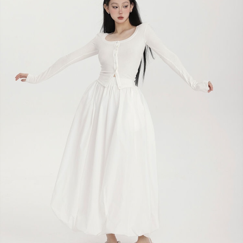 Chân Váy Chữ A Lưng Cao Màu Trơn Họa Tiết Hoa Mới