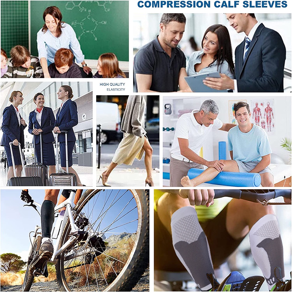 1 Đôi Vớ Nén Bắp Chân Giảm Đau Thoải Mái Dùng Khi Chạy Bộ / Tập Thể Hình