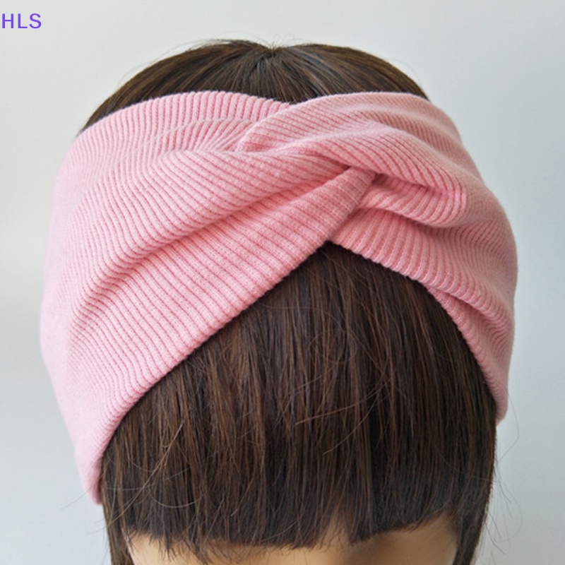 [HLS] Băng Đô Cotton Mềm Co Giãn Thắt Nút Màu Trơn Trang Điểm Rửa Mặt Trang Điểm Mùa Xuân Hè Cho Bé Gái