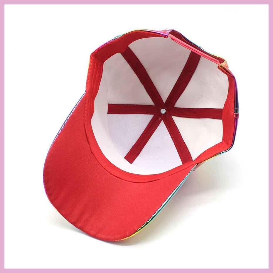 Mũ Lưỡi Trai Màu Holographic Phản Quang Phong Cách Hiphop Thời Trang