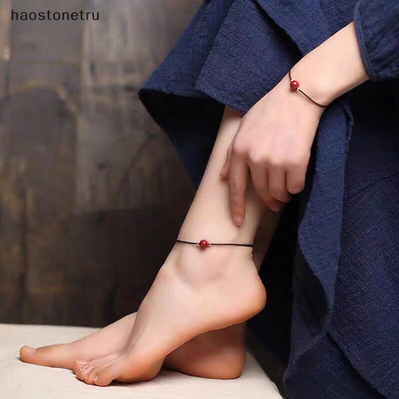 Ru Vòng Đeo Chân Dạng Dây Thừng Màu Đỏ May Mắn Phong Cách Punk Thời Trang Làm Quà Tặng Sinh Nhật / Năm Mới Cho Nam Và Nữ