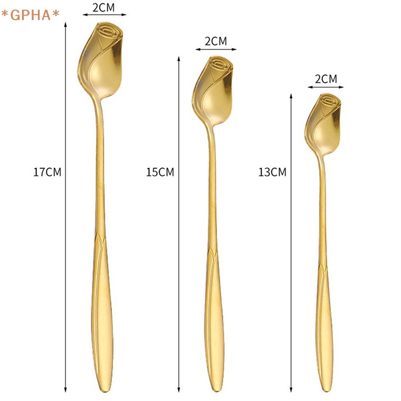 Muỗng Cà Phê Cán Dài Bằng Thép Không Gỉ Mới