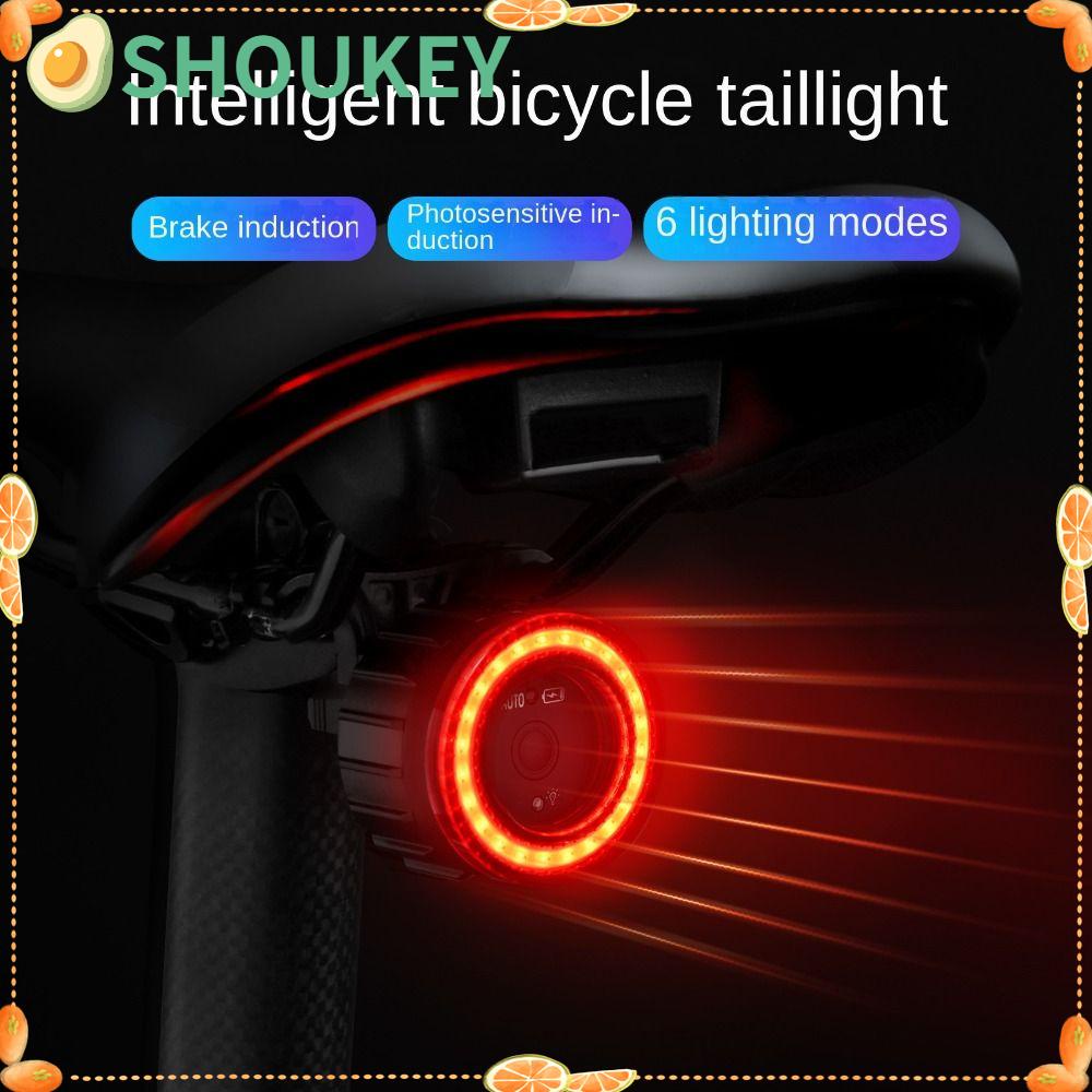 SHOUKEY Đèn Phanh Xe Đạp Thông Minh Ánh Sáng Cao Chống Thấm Nước Sạc USB