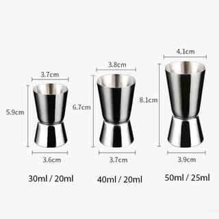 Ly đong, jigger định lượng pha chế 2 đầu inox 100% các size