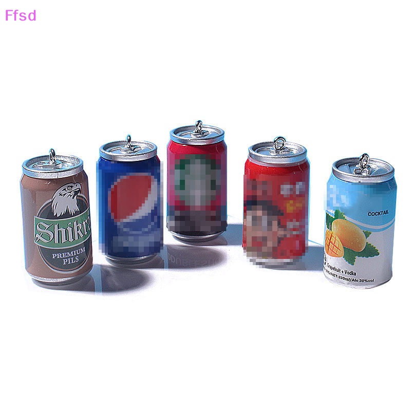 {Ffsd} 1 Móc Khóa Hình Lon Bia Mô Phỏng Trang Trí Ba Lô Mát Mẻ * Bán Chạy